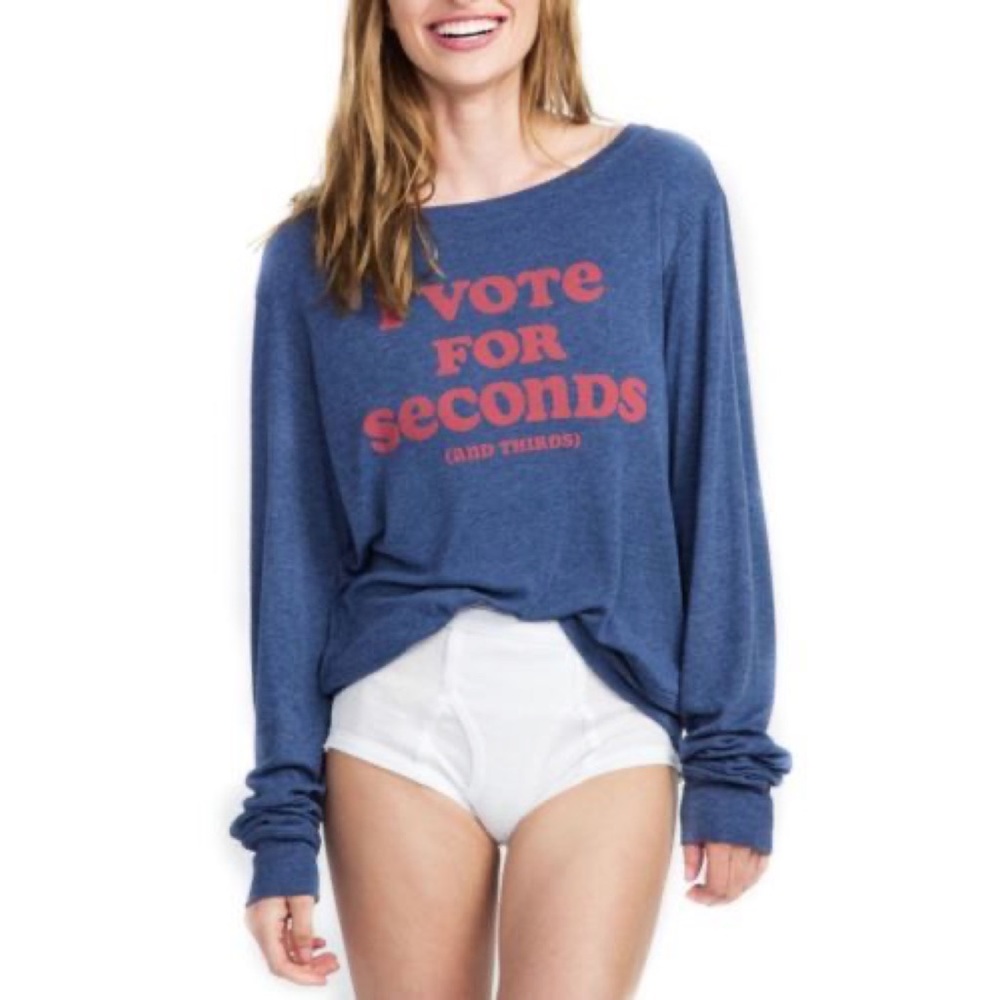 Wildfox I Vote for Seconds and Thirds Beach Jumper